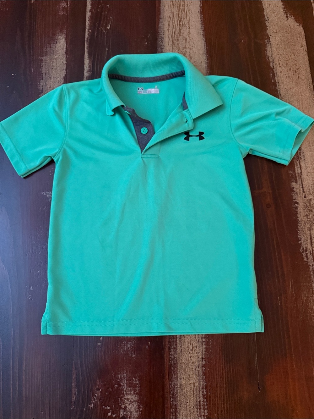 Under Armour Boys' Green Polo with Contrast Placket